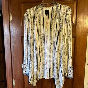 Nik & Zoe Multicolor knit blazer size xl